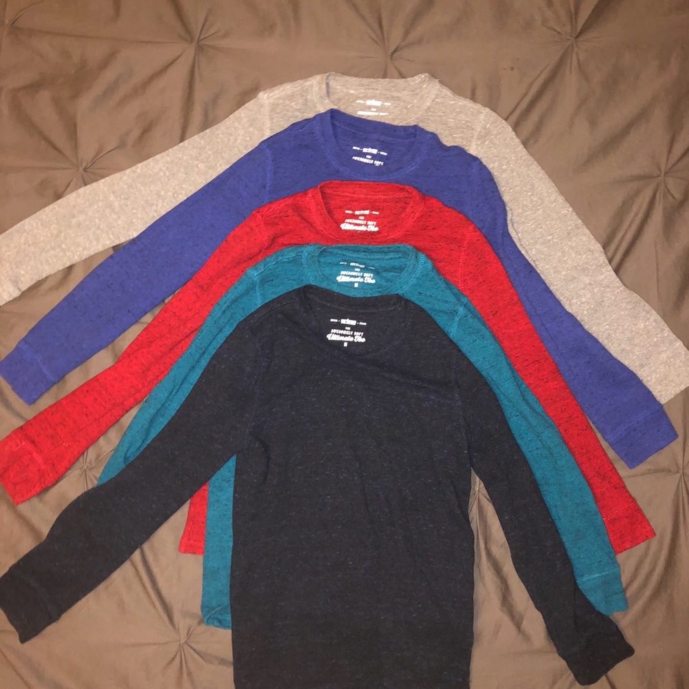 Boys long sleeved thermal shirts
